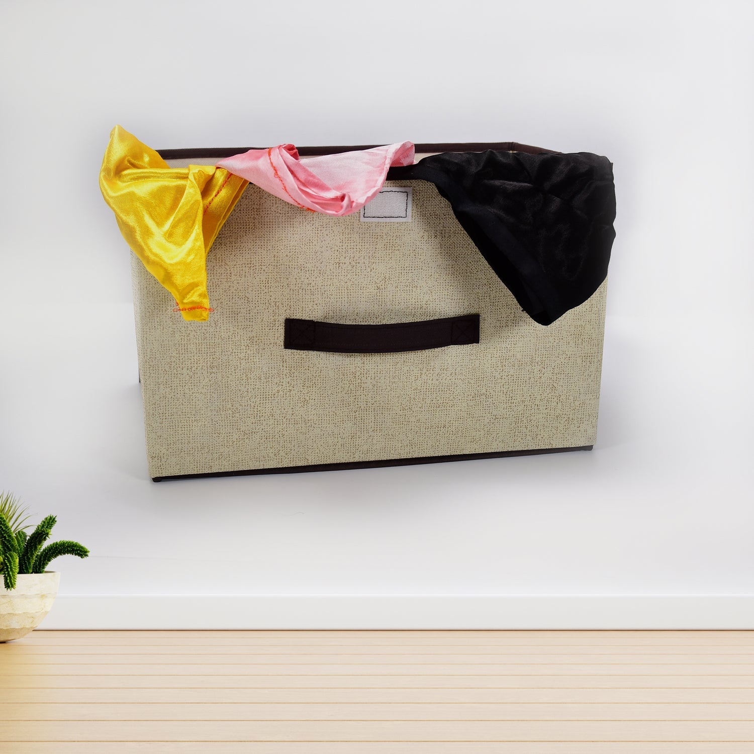 6470 Foldable Storage Box with Lid and Handles, Cotton and Linen Storage Bins and Baskets Organizer for Nursery, Closet, Bedroom, Home DeoDap 6470 Foldable Storage Box with Lid and Handles, Cotton and Linen Storage Bins and Baskets Organizer for Nursery, Closet, Bedroom, Home DeoDap